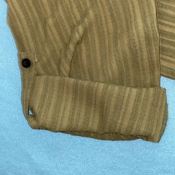 SHEIN Essence Plus army green long roll tab button up textured tunic NEW size 3X - Picture 6 of 14